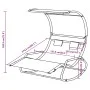 Tumbona mecedora doble con toldo verde y crema de vidaXL, Tumbonas - Ref: Foro24-317590, Precio: 213,71 €, Descuento: %