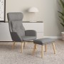 Sillón de relax con taburete tela gris claro de vidaXL, Sillones - Ref: Foro24-3097750, Precio: 152,81 €, Descuento: %