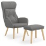 Sillón de relax con taburete tela gris claro de vidaXL, Sillones - Ref: Foro24-3097750, Precio: 152,81 €, Descuento: %