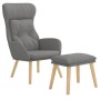 Sillón de relax con taburete tela gris claro de vidaXL, Sillones - Ref: Foro24-3097750, Precio: 152,81 €, Descuento: %