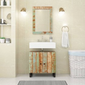 Badezimmermöbel-Set 2-teilig aus massivem Recyclingholz von vidaXL, Badezimmermöbel - Ref: Foro24-3200635, Preis: 154,54 €, R...