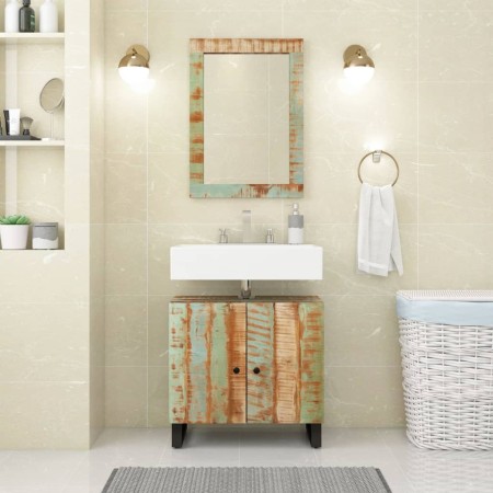 Badezimmermöbel-Set 2-teilig aus massivem Recyclingholz von vidaXL, Badezimmermöbel - Ref: Foro24-3200635, Preis: 154,54 €, R...