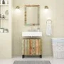 Badezimmermöbel-Set 2-teilig aus massivem Recyclingholz von vidaXL, Badezimmermöbel - Ref: Foro24-3200635, Preis: 152,06 €, R...