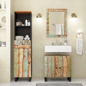Conjunto de muebles de baño 3 piezas madera maciza reciclada de vidaXL, Muebles de baño - Ref: Foro24-3200639, Precio: 291,32...