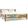 Recycled solid wood bed frame 140x200 cm by vidaXL, Beds and slatted bases - Ref: Foro24-247666, Price: 317,38 €, Discount: %
