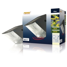 Ranex Lámpara solar de pared con sensor PIR 0,5 W negra 5000.