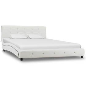 Kunstlederbettgestell in Weiß 140x200 cm von vidaXL, Betten und Lattenroste - Ref: Foro24-280314, Preis: 220,35 €, Rabatt: %