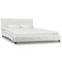 Estructura de cama de cuero sintético blanco 140x200 cm de vidaXL, Camas y somieres - Ref: Foro24-280314, Precio: 216,76 €, D...