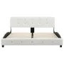 Estructura de cama de cuero sintético blanco 140x200 cm de vidaXL, Camas y somieres - Ref: Foro24-280314, Precio: 216,76 €, D...