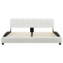 White synthetic leather bed frame 160x200 cm by vidaXL, Beds and slatted bases - Ref: Foro24-280315, Price: 246,57 €, Discoun...