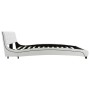 Estructura de cama de cuero sintético blanco 160x200 cm de vidaXL, Camas y somieres - Ref: Foro24-280315, Precio: 248,86 €