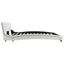 Estructura de cama de cuero sintético blanco 160x200 cm de vidaXL, Camas y somieres - Ref: Foro24-280315, Precio: 242,73 €, D...