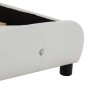 Estructura de cama de cuero sintético blanco 160x200 cm de vidaXL, Camas y somieres - Ref: Foro24-280315, Precio: 248,86 €