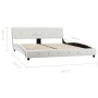 White synthetic leather bed frame 160x200 cm by vidaXL, Beds and slatted bases - Ref: Foro24-280315, Price: 246,57 €, Discoun...