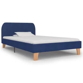 Blue fabric bed frame 90x200 cm by vidaXL, Beds and slatted bases - Ref: Foro24-280876, Price: 150,33 €, Discount: %