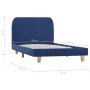 Blue fabric bed frame 90x200 cm by vidaXL, Beds and slatted bases - Ref: Foro24-280876, Price: 150,33 €, Discount: %