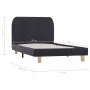 Estructura de cama de tela gris oscuro 90x200 cm de vidaXL, Camas y somieres - Ref: Foro24-280866, Precio: 128,45 €, Descuent...