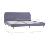 Light gray fabric bed frame 180x200 cm by vidaXL, Beds and slatted bases - Ref: Foro24-280875, Price: 168,87 €, Discount: %