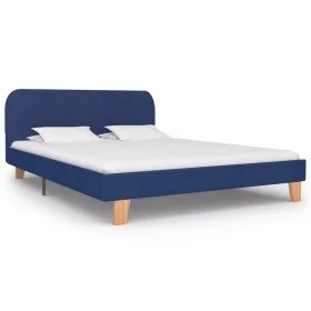 Blue fabric bed frame 140x200 cm by vidaXL, Beds and slatted bases - Ref: Foro24-280878, Price: 145,99 €, Discount: %