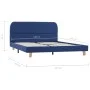 Blue fabric bed frame 140x200 cm by vidaXL, Beds and slatted bases - Ref: Foro24-280878, Price: 145,99 €, Discount: %