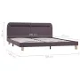 Bed frame with LED taupe fabric 180x200 cm by vidaXL, Beds and slatted bases - Ref: Foro24-280915, Price: 146,19 €, Discount: %