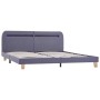 Bed frame with LED light gray fabric 160x200 cm by vidaXL, Beds and slatted bases - Ref: Foro24-280899, Price: 171,74 €, Disc...