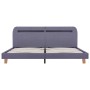 Bed frame with LED light gray fabric 160x200 cm by vidaXL, Beds and slatted bases - Ref: Foro24-280899, Price: 171,74 €, Disc...
