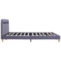 Bed frame with LED light gray fabric 160x200 cm by vidaXL, Beds and slatted bases - Ref: Foro24-280899, Price: 171,74 €, Disc...