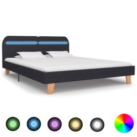 Bettgestell mit dunkelgrauem LED-Stoff 180x200 cm von vidaXL, Betten und Lattenroste - Ref: Foro24-280895, Preis: 179,91 €, R...