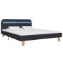 Estructura de cama con LED tela gris oscuro 180x200 cm de vidaXL, Camas y somieres - Ref: Foro24-280895, Precio: 179,83 €, De...