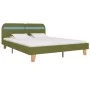 Bed frame with LED green fabric 160x200 cm by vidaXL, Beds and slatted bases - Ref: Foro24-280909, Price: 181,20 €, Discount: %