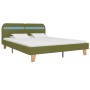 Bettgestell mit grünem LED-Stoff 160x200 cm von vidaXL, Betten und Lattenroste - Ref: Foro24-280909, Preis: 182,63 €, Rabatt: %