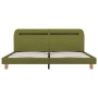 Bed frame with LED green fabric 160x200 cm by vidaXL, Beds and slatted bases - Ref: Foro24-280909, Price: 182,63 €, Discount: %