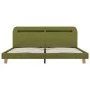 Bed frame with LED green fabric 160x200 cm by vidaXL, Beds and slatted bases - Ref: Foro24-280909, Price: 181,20 €, Discount: %
