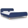 Estructura de cama de tela azul 140x200 cm de vidaXL, Camas y somieres - Ref: Foro24-280928, Precio: 184,50 €, Descuento: %