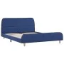Estructura de cama de tela azul 140x200 cm de vidaXL, Camas y somieres - Ref: Foro24-280928, Precio: 184,50 €, Descuento: %