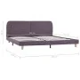 Taupe fabric bed frame 180x200 cm by vidaXL, Beds and slatted bases - Ref: Foro24-280890, Price: 166,85 €, Discount: %