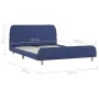 Estructura de cama de tela azul 140x200 cm de vidaXL, Camas y somieres - Ref: Foro24-280928, Precio: 184,50 €, Descuento: %