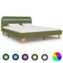 Bed frame with LED green fabric 180x200 cm by vidaXL, Beds and slatted bases - Ref: Foro24-280910, Price: 131,81 €, Discount: %