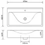 Rectangular ceramic sink with tap hole 60x46 cm by vidaXL, Sinks - Ref: Foro24-140686, Price: 88,25 €, Discount: %