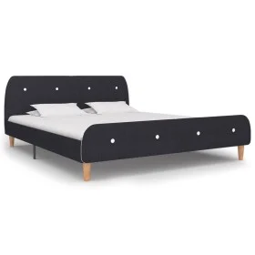 Dark gray fabric bed frame 160x200 cm by vidaXL, Beds and slatted bases - Ref: Foro24-280919, Price: 158,32 €, Discount: %