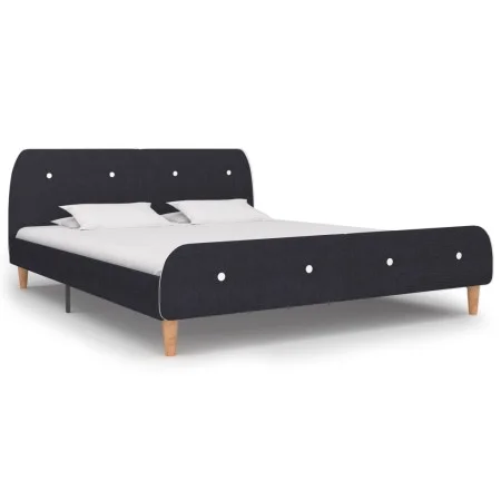 Dark gray fabric bed frame 160x200 cm by vidaXL, Beds and slatted bases - Ref: Foro24-280919, Price: 158,32 €, Discount: %