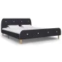 Dark gray fabric bed frame 160x200 cm by vidaXL, Beds and slatted bases - Ref: Foro24-280919, Price: 158,32 €, Discount: %