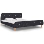 Estructura de cama de tela gris oscuro 160x200 cm de vidaXL, Camas y somieres - Ref: Foro24-280919, Precio: 160,80 €