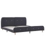Estructura de cama de tela gris oscuro 160x200 cm de vidaXL, Camas y somieres - Ref: Foro24-280919, Precio: 160,80 €