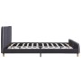 Estructura de cama de tela gris oscuro 160x200 cm de vidaXL, Camas y somieres - Ref: Foro24-280919, Precio: 160,80 €