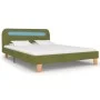 Bettgestell mit grünem LED-Stoff 140x200 cm von vidaXL, Betten und Lattenroste - Ref: Foro24-280908, Preis: 164,28 €, Rabatt: %
