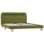 Estructura de cama con LED tela verde 140x200 cm de vidaXL, Camas y somieres - Ref: Foro24-280908, Precio: 164,28 €, Descuent...