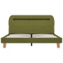 Estructura de cama con LED tela verde 140x200 cm de vidaXL, Camas y somieres - Ref: Foro24-280908, Precio: 166,04 €, Descuent...