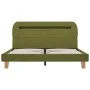 Estructura de cama con LED tela verde 140x200 cm de vidaXL, Camas y somieres - Ref: Foro24-280908, Precio: 164,28 €, Descuent...
